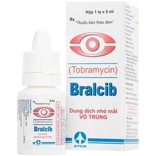 Thuốc Bralcib 3mg Atco điều trị các nhiễm khuẩn phần ngoài mắt do vi khuẩn nhạy cảm (5ml)