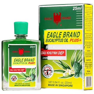 Dầu gió khuynh diệp Eagle Brand 25ml Eucalyptus Oil Plus+ chống muỗi 8 tiếng, dùng được cho trẻ sơ sinh