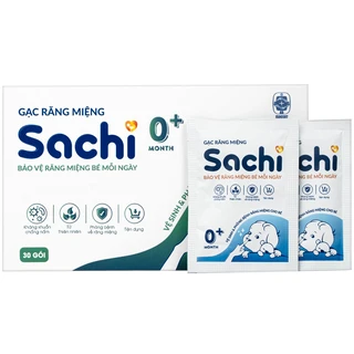 Gạc răng miệng Sachi cho bé sơ sinh (30 gói) làm sạch và bảo vệ răng miệng cho bé