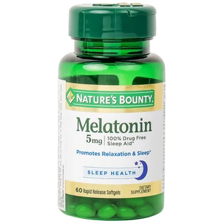 Viên uống giúp điều hòa giấc ngủ giúp ngủ sâu giấc Melatonin Nature's Bounty (60 viên)