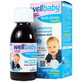 Siro bổ sung vitamin khoáng chất cho trẻ Vitabiotics Wellbaby Multi-Vitamin Liquid (150ml)