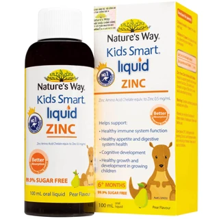 Siro hỗ trợ kích thích thèm ăn Kids Smart Liquid Zinc Nature's Way (100ml)