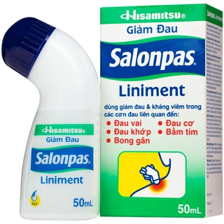 Dầu Salonpas Liniment giảm đau, kháng viêm các cơn đau vai, đau cơ (50ml)