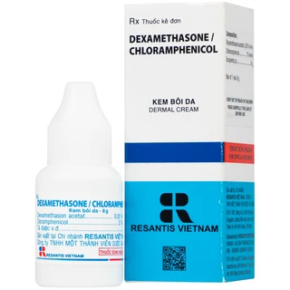Kem bôi da Dexamethasone/Chloramphenicol điều trị chàm, vết côn trùng cắn, viêm da tiếp xúc (8g)