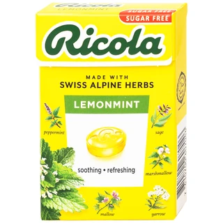 Kẹo Ngậm Ho Không Đường Chanh Bạc Hà Ricola Lemon Mint (40g)