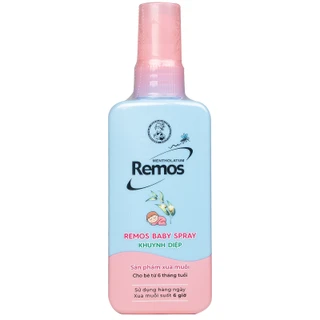 Xịt xua muỗi Remos hương Khuynh Diệp xua muỗi suốt 6 giờ cho bé từ 6 tháng tuổi (70ml)