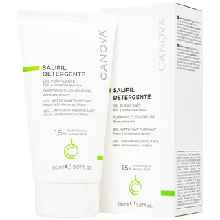 Gel rửa mặt ngừa mụn Canova Salipil Detergente Purifying Cleansing Gel Sifarma 150ml