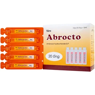 Siro Abrocto Dược Hà Tĩnh điều trị một số bệnh lý đường hô hấp (20 ống x 10ml)