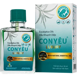 Dầu khuynh diệp Con Yêu Luxury giúp giữ ấm, làm dịu vết cắn côn trùng (30ml)