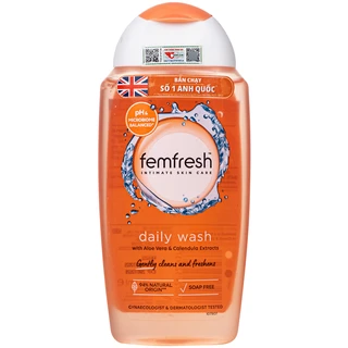 Dung dịch vệ sinh phụ nữ Femfresh Intima Skin Care Daily Wash giúp làm sạch khử khuẩn hàng ngày (250ml)