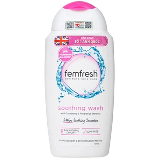Dung dịch vệ sinh phụ nữ Femfresh Intima Skin Care Soothing Wash hỗ trợ điều trị viêm nhiễm phụ khoa (250ml)