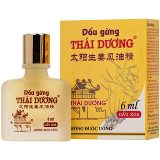 Dầu gừng Thái Dương điều trị đau đầu, đau lưng, đau dây thần kinh vai gáy (6ml)