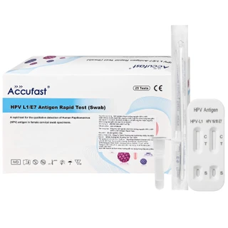 Kit test HPV Accufast L1/E7 giúp phát hiện sớm nguy cơ ung thư cổ tử cung (25 kít)