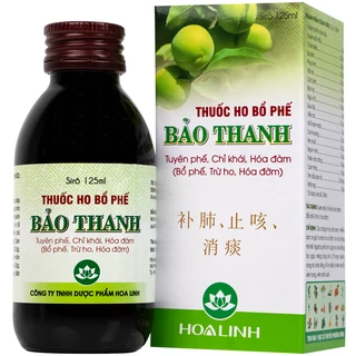 Siro ho Bảo Thanh điều trị các chứng ho, viêm phổi (125ml) 