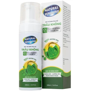 Dung dịch vệ sinh phụ nữ dạng bọt Natural Feminine Lá Trầu Không kháng khuẩn, vệ sinh nhẹ nhàng (160ml)