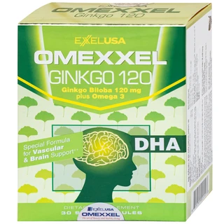 Viên uống hỗ trợ tăng cường tuần hoàn máu não Omexxel Ginkgo 120 (2 vỉ x 15 viên)