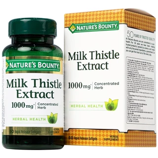 Viên uống hỗ trợ tăng cường chức năng gan, bảo vệ gan Milk Thistle Nature's Bounty (50 viên)