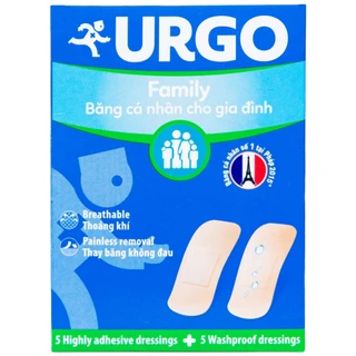 Băng cá nhân Urgo Family 2x6cm (10 miếng)