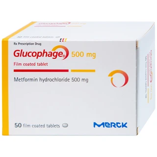 Thuốc Glucophage 500mg Merck điều trị đái tháo đường típ 2 (5 vỉ x 10 viên)