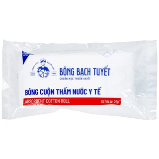 Bông cuộn thấm nước Bạch Tuyết 25g vệ sinh cá nhân và y tế