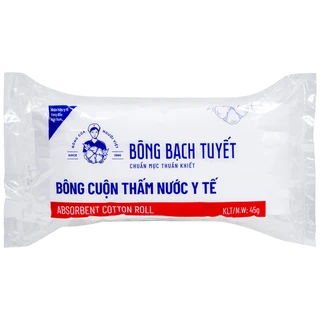 Bông cuộn thấm nước Bạch Tuyết 45g vệ sinh cá nhân và y tế