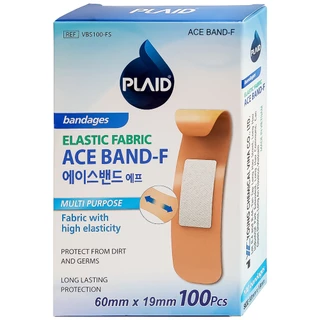 Băng cá nhân vải Plaid Ace Band-F 60x19mm (100 miếng) Young Chemical