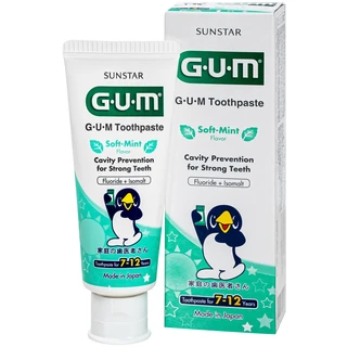 Kem đánh răng Sunstar Gum cho bé 7-12 tuổi, hương bạc hà 70g