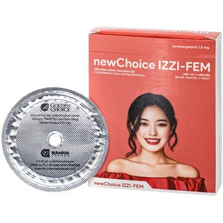 Viên uống tránh thai khẩn cấp New Choice Izzi-Fem 1.5mg Nam Hà tránh thụ thai trong vòng 72 giờ (1 vỉ x 1 viên)