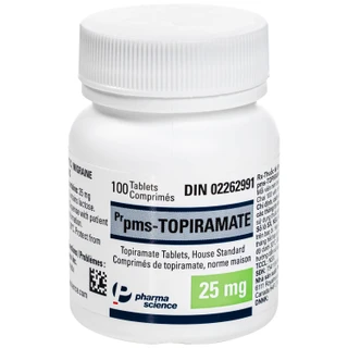 Thuốc Pms-Topiramate 25mg Pharmascience điều trị động kinh cục bộ, dự phòng đau nửa đầu (Hộp 100 viên)
