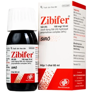 Thuốc Zibifer OPV Pharmaceutical điều trị thiếu máu do thiếu sắt và thiếu sắt không thiếu máu (60ml)