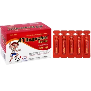 Siro A.T Ibuprofen 100mg An Thiên giảm đau, kháng viêm, hạ sốt (30 ống x 5ml)