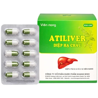 Thuốc Atiliver Diệp Hạ Châu Khang Minh hỗ trợ điều trị viêm gan, tăng men gan (10 vỉ x 10 viên)