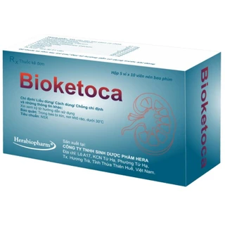 Thuốc Bioketoca Herabiopharm điều trị rối loạn chuyển hóa protein trong suy thận mạn (5 vỉ x 10 viên)