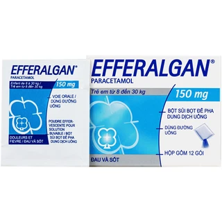 Bột sủi Efferalgan 150mg UPSA SAS giảm đau, hạ sốt (12 gói)