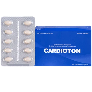 Thuốc Cardioton Lipa Pharmaceuticals điều trị suy tim, tăng huyết áp, thiếu máu cơ tim (3 vỉ x 10 viên) 