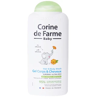 Sữa tắm gội cho bé Corine De Farme Baby Hair Body Wash 250ml