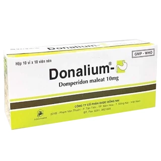Thuốc Donalium- Đồng Nai điều trị ngắn hạn triệu chứng buồn nôn và nôn nặng (10 vỉ x 10 viên)
