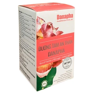 Thuốc Dưỡng Tâm An Thần Danapha điều trị mất ngủ do lo âu, làm việc quá sức (100 viên)