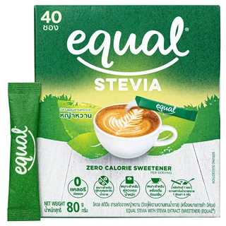Nguyên liệu làm ngọt: Đường Lá Cỏ Ngọt Equal Stevia No Calorie (40 gói x 2G)