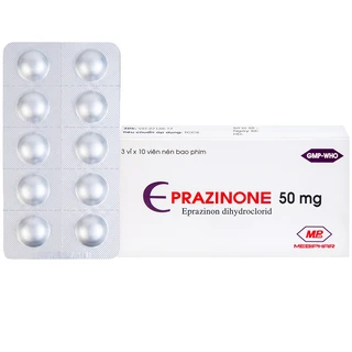 Thuốc Eprazinone 50mg Mebiphar điều trị viêm phế quản, suy hô hấp mạn tính (30 viên)