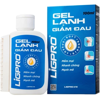 Gel lạnh giảm đau Ligpro hỗ trợ giảm đau do chấn thương, cơ, xương, khớp, dây chằng (100ml)