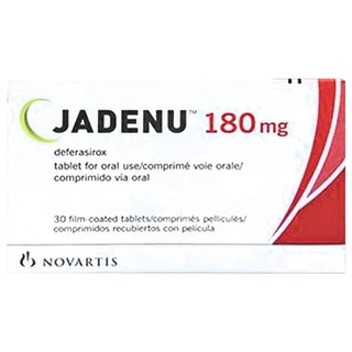 Thuốc Jadenu 180mg Novartis điều trị quá tải sắt mạn tính do truyền máu thường xuyên (3 vỉ x 10 viên)