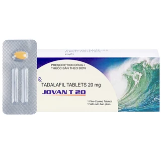 Viên nén Jovan T 20 Cadila điều trị rối loạn cương dương (1 vỉ x 1 viên)