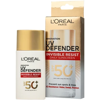 Kem chống nắng L’Oréal UV Defender Invisible Resist Daily SPF 50+ PA++++ bảo vệ da (50ml)