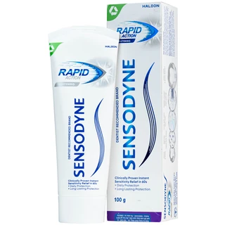Kem đánh răng Sensodyne rapid action whitening giúp giảm ê buốt nhanh và làm trắng răng (100g)