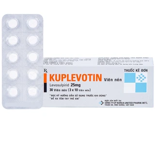 Viên nén Kuplevotin 25mg Korea United điều trị rối loạn tiêu hóa, trướng bụng (3 vỉ x 10 viên) 