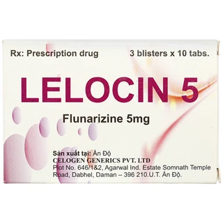 Viên nang cứng Lelocin 5 Celogen điều trị chứng đau nửa đầu (3 vỉ x 10 viên)
