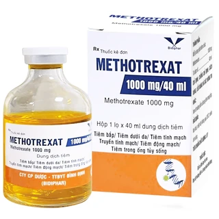 Thuốc Methotrexat 1000mg điều trị ung thư, bệnh tự miễn nặng như viêm khớp dạng thấp, bệnh vẩy nến Hộp 40ml