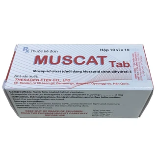 Viên nén Muscat Tab 5mg Theragen Etex điều trị viêm dạ dày mạn tính (10 vỉ x 10 viên)
