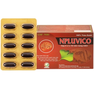 Thuốc Npluvico Nature điều trị suy tuần hoàn não (6 vỉ x 10 viên)